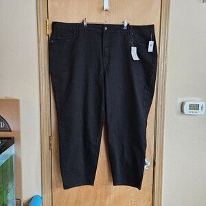 Old Navy High Rise OG Straight Jeans Plus Size 28 Black NWST